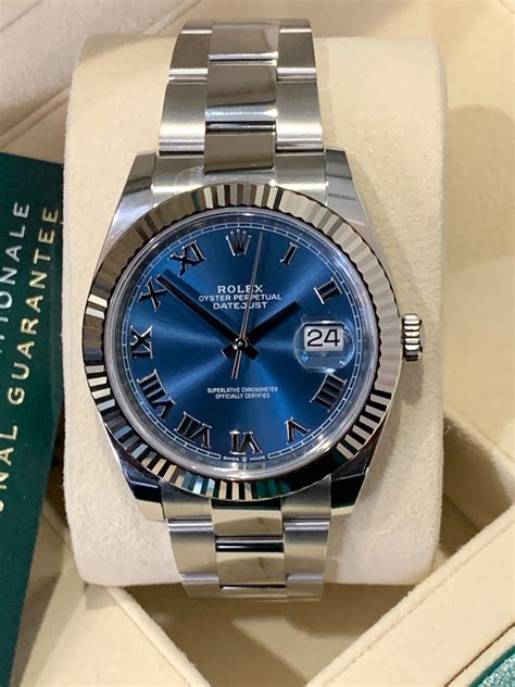 rolex with blue face in arizona|Rolex 41mm datejust blue dial.